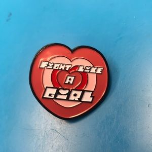Fight like a girl pin